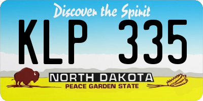 ND license plate KLP335