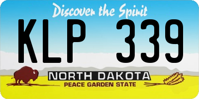 ND license plate KLP339
