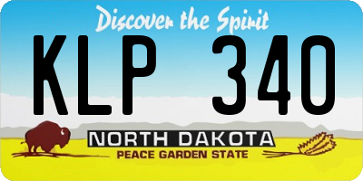 ND license plate KLP340
