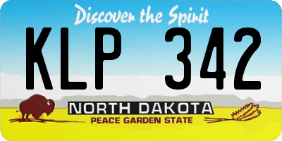 ND license plate KLP342