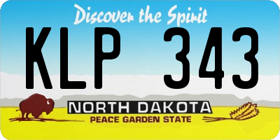 ND license plate KLP343