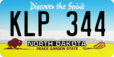 ND license plate KLP344