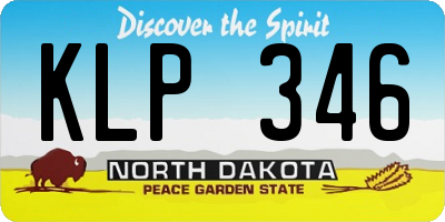 ND license plate KLP346