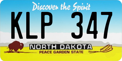ND license plate KLP347