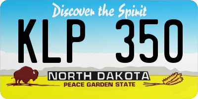 ND license plate KLP350