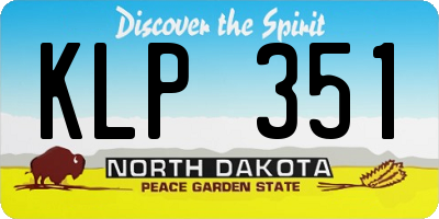 ND license plate KLP351