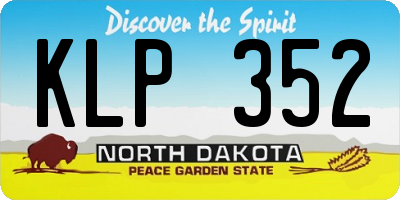 ND license plate KLP352