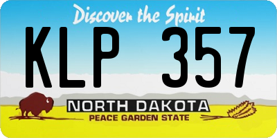 ND license plate KLP357