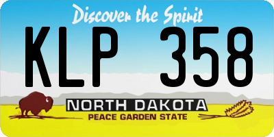 ND license plate KLP358