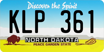 ND license plate KLP361