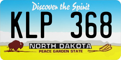 ND license plate KLP368