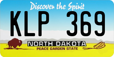 ND license plate KLP369