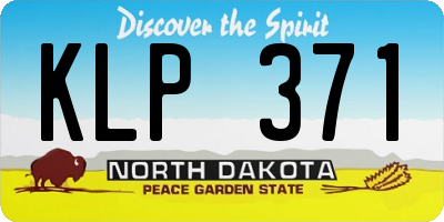 ND license plate KLP371