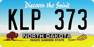 ND license plate KLP373