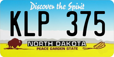 ND license plate KLP375