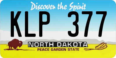ND license plate KLP377