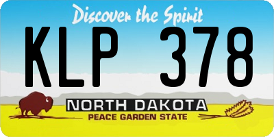 ND license plate KLP378