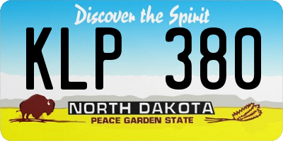 ND license plate KLP380