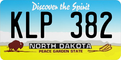 ND license plate KLP382