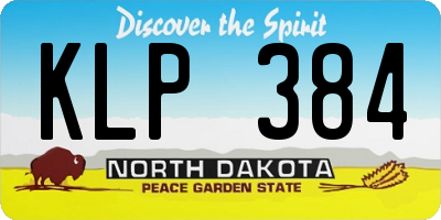 ND license plate KLP384