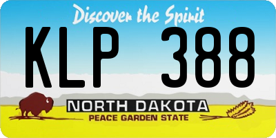 ND license plate KLP388