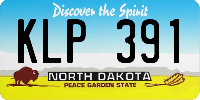 ND license plate KLP391