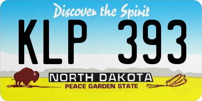 ND license plate KLP393