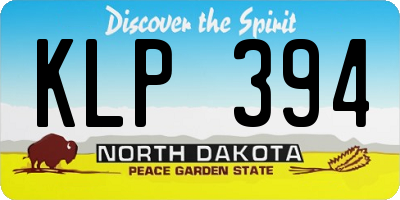 ND license plate KLP394