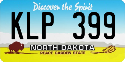 ND license plate KLP399