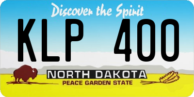 ND license plate KLP400