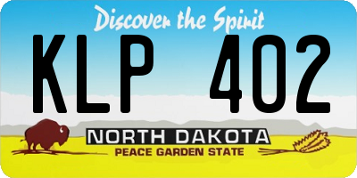 ND license plate KLP402