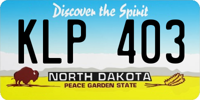 ND license plate KLP403