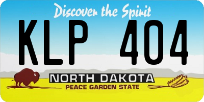 ND license plate KLP404