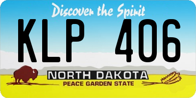 ND license plate KLP406