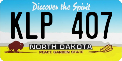 ND license plate KLP407