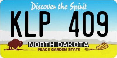 ND license plate KLP409
