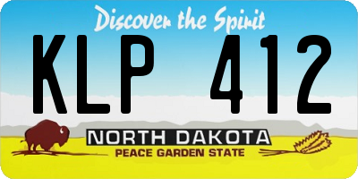 ND license plate KLP412