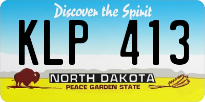 ND license plate KLP413