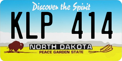 ND license plate KLP414