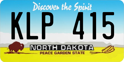 ND license plate KLP415