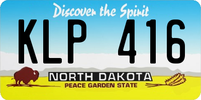 ND license plate KLP416
