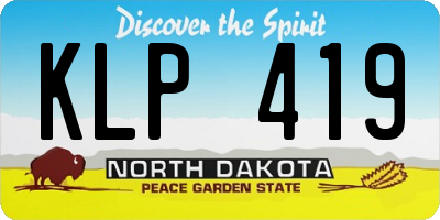 ND license plate KLP419