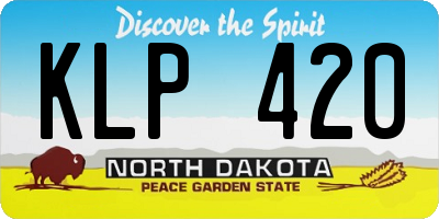 ND license plate KLP420