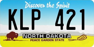 ND license plate KLP421