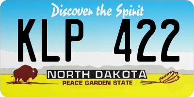 ND license plate KLP422