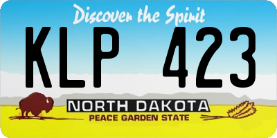 ND license plate KLP423