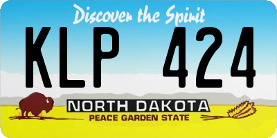 ND license plate KLP424