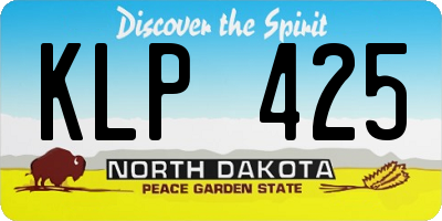 ND license plate KLP425
