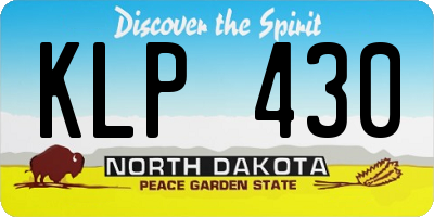 ND license plate KLP430