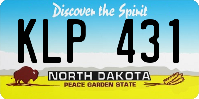 ND license plate KLP431